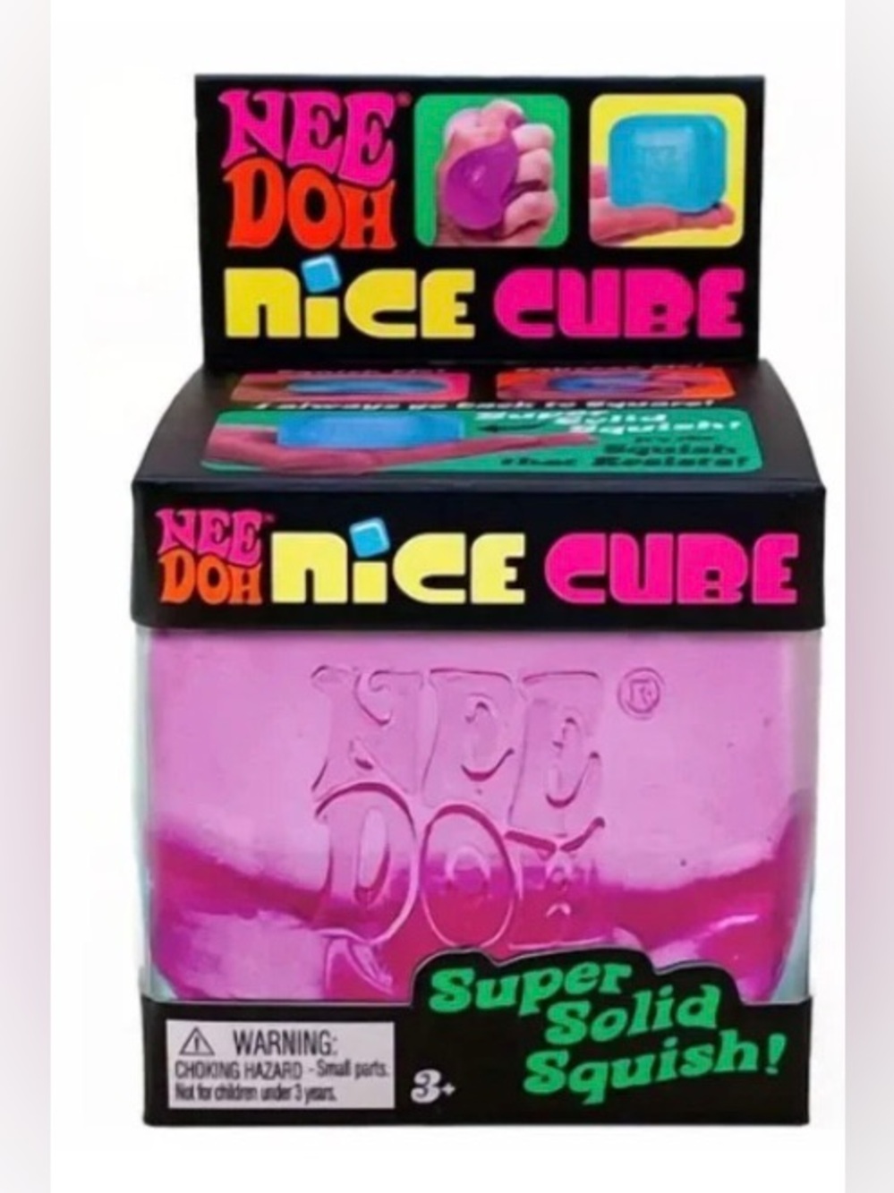 NeeDoh Nice Cube Super Solid Squish - Pink